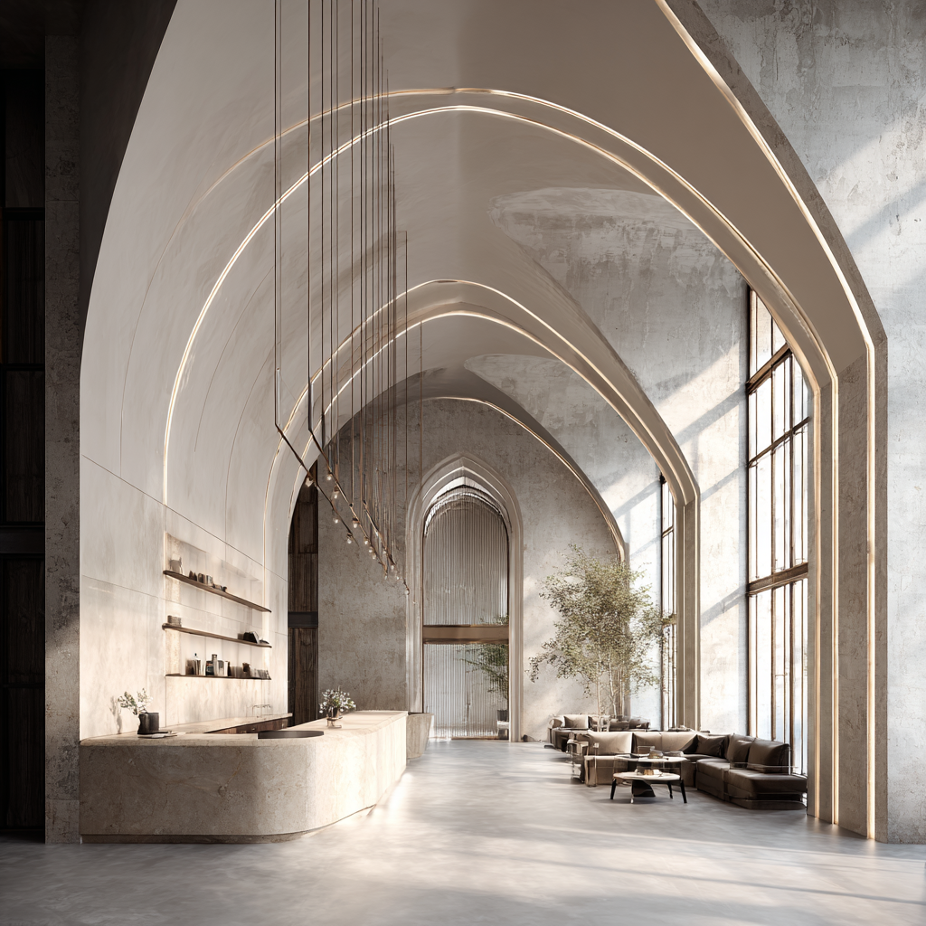 Elegant arched interior architecture